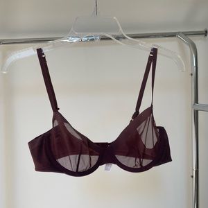 Mesh Unlined Bra - Auden Burgundy 36A